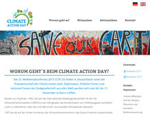 Tablet Screenshot of climateactionday.org